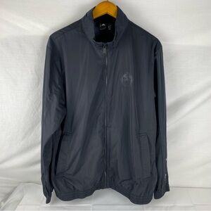 Adidas Edmonton Oilers NHL Windbreaker Jacket Black Athletic Full Zip Men’s L